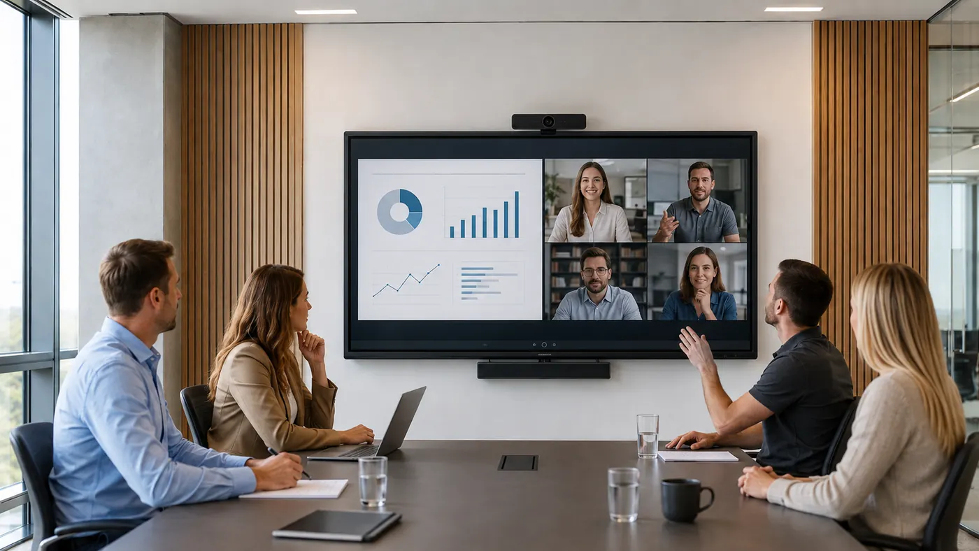 Monitor interaktywny z systemem wideokonferencji dla firmy
